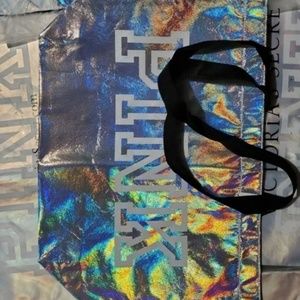 Victoria's Secret Pink Holographic Iridescent Tote
